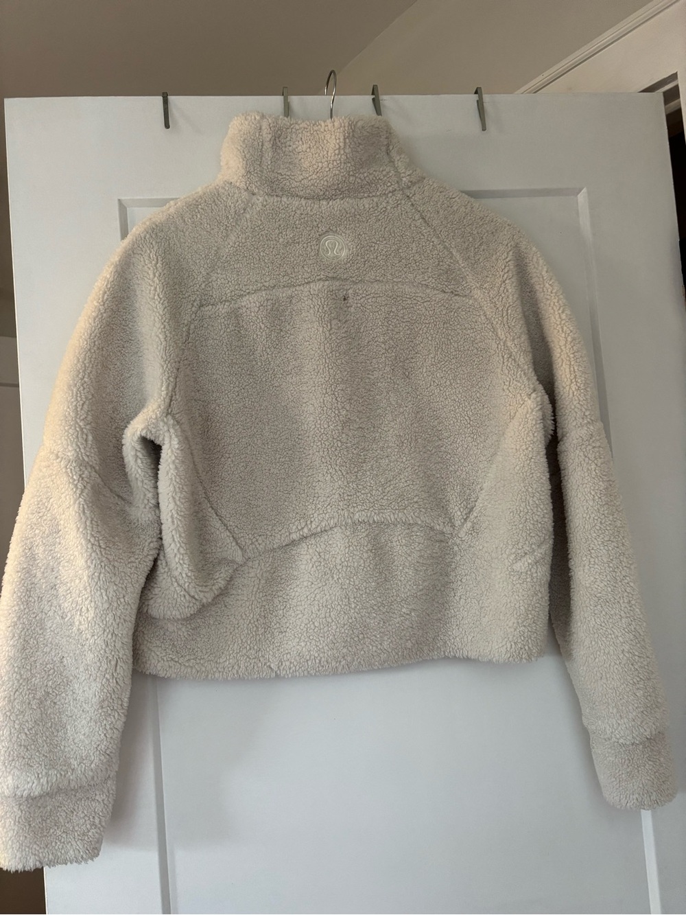 Lululemon Scuba Oversized Fleece Funnel Neck in White Opal - Picture 2 of 5